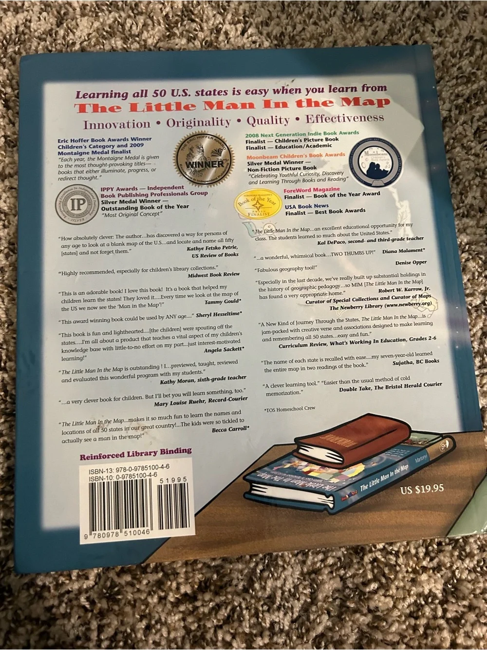 Our 50 States & The Little Man in the Map - Kids Book Set